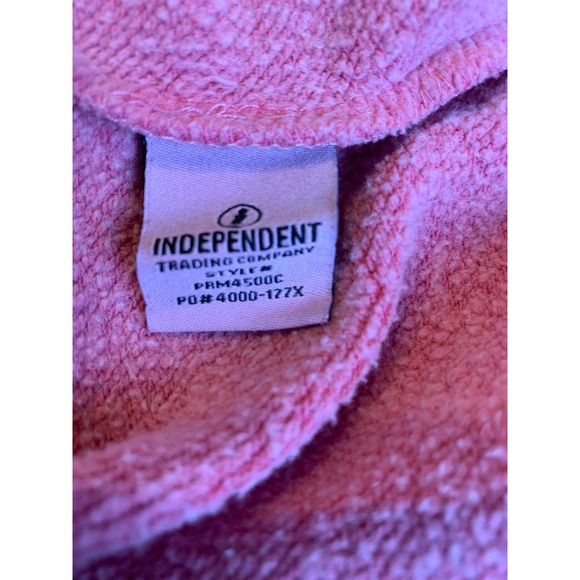 INDEPENDENT Trading Company Pink Fleece Am I Dreaming ? Hooded Hoodie Size M - Picture 8 of 13